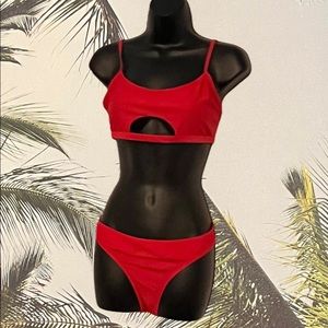 Fashion Nova 2pc L red bikini